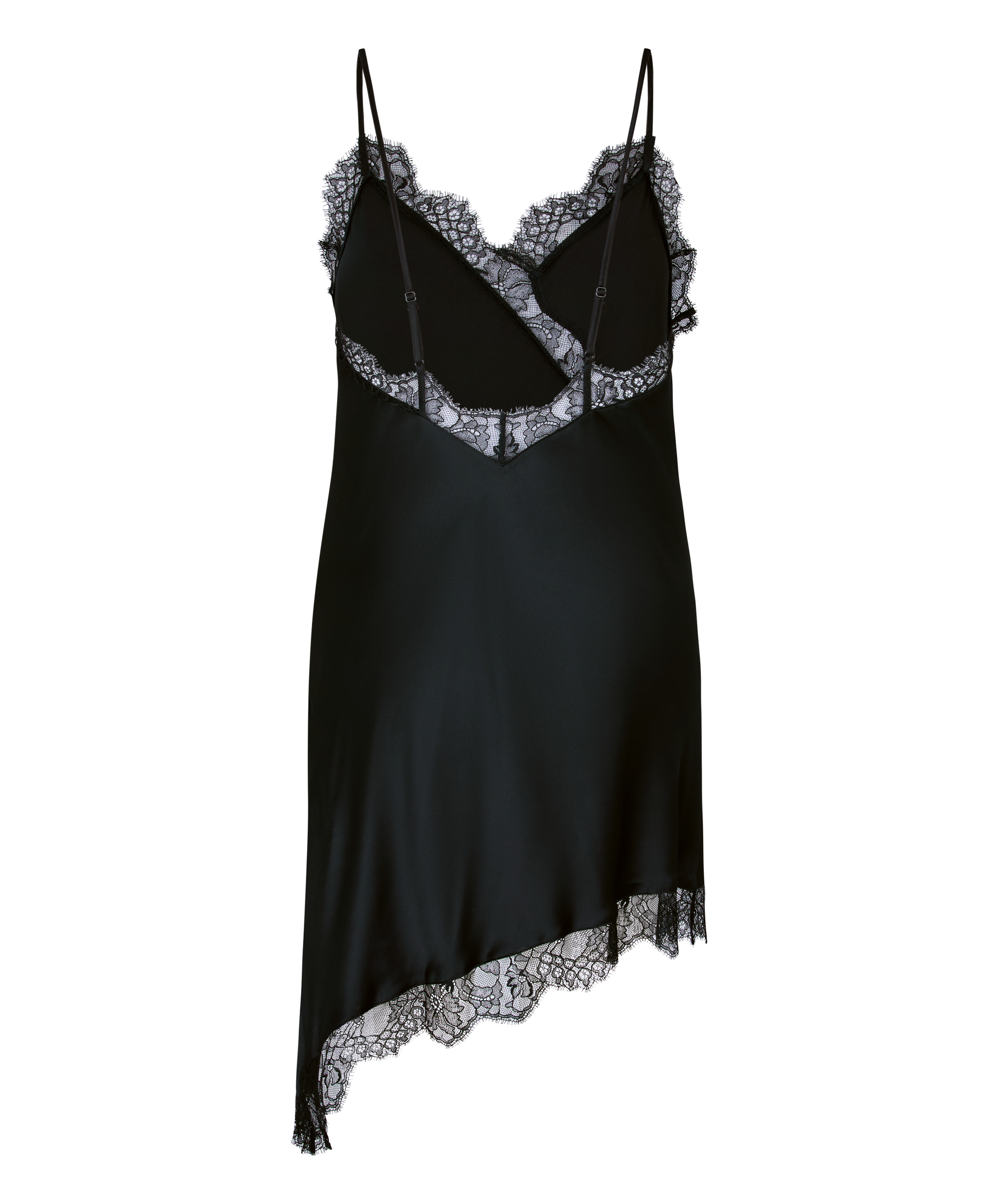 Slipdress Asymmetric, Czarny, main