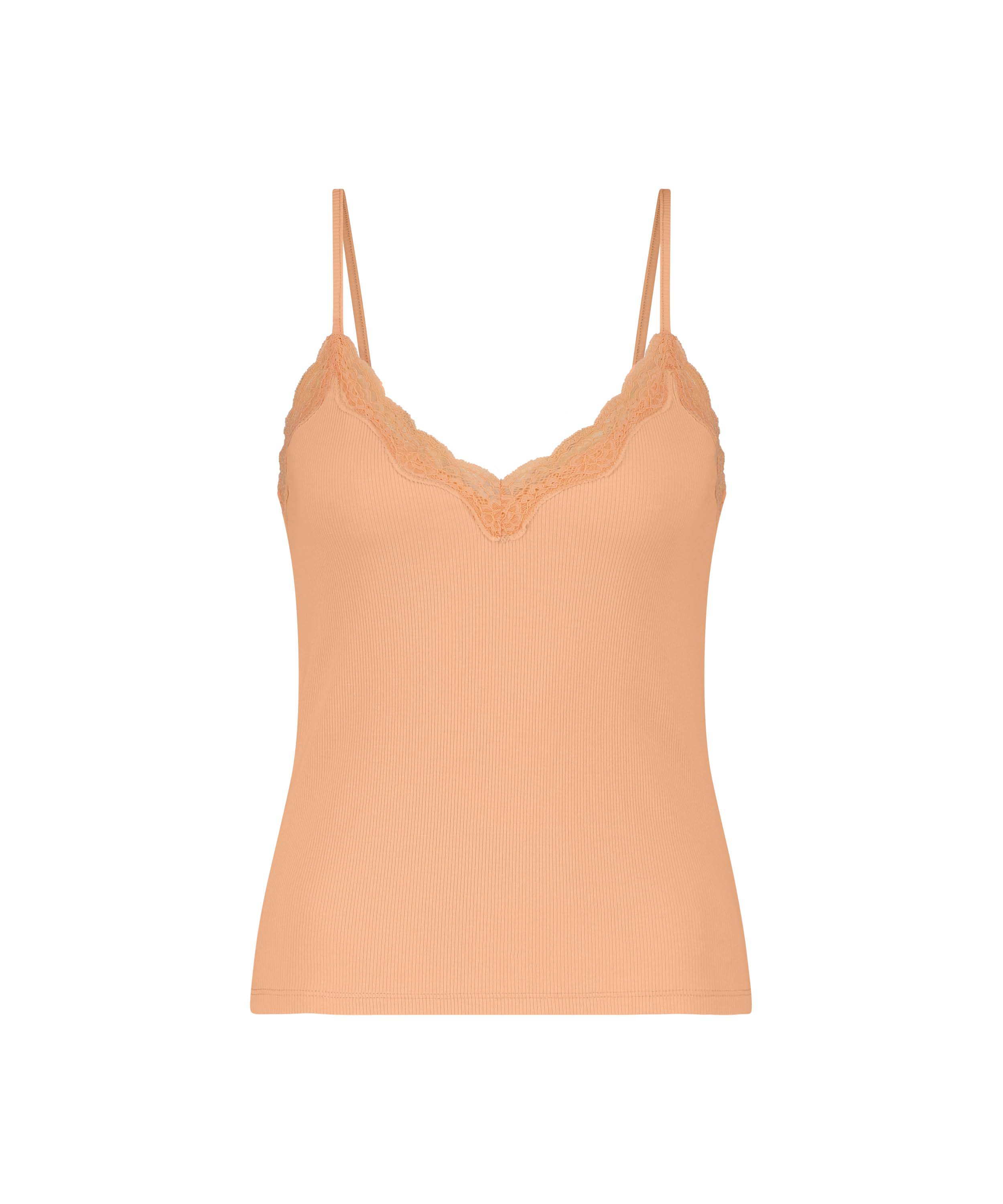 Bluzka z koronkową wstawką cami, R&oacute;żowy, main