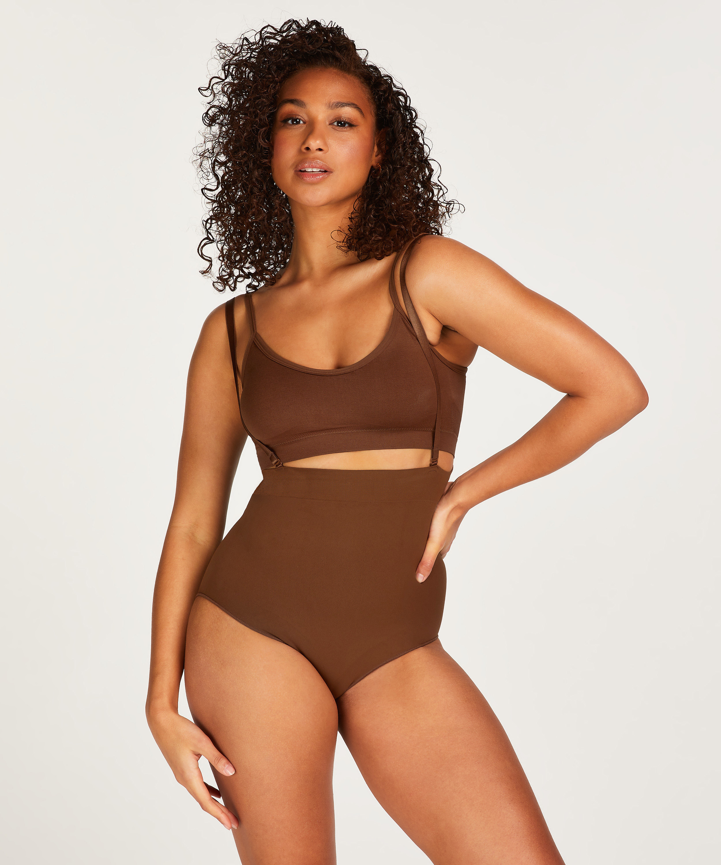 Bezszwowe, wzmacniające figi z wysokim stanem, Czerwony, main