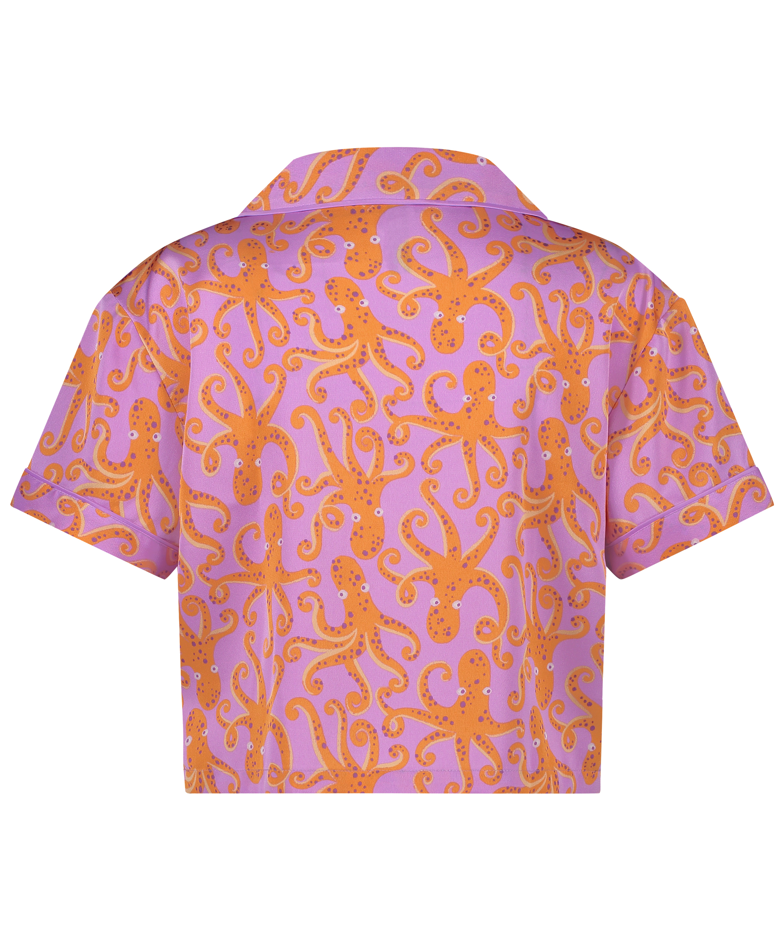 Satynowa narzutka Peppers z krótkim rękawem, Fioletowy, main