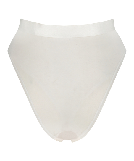 Wysoko wycięte majtki brazyliany, Biały