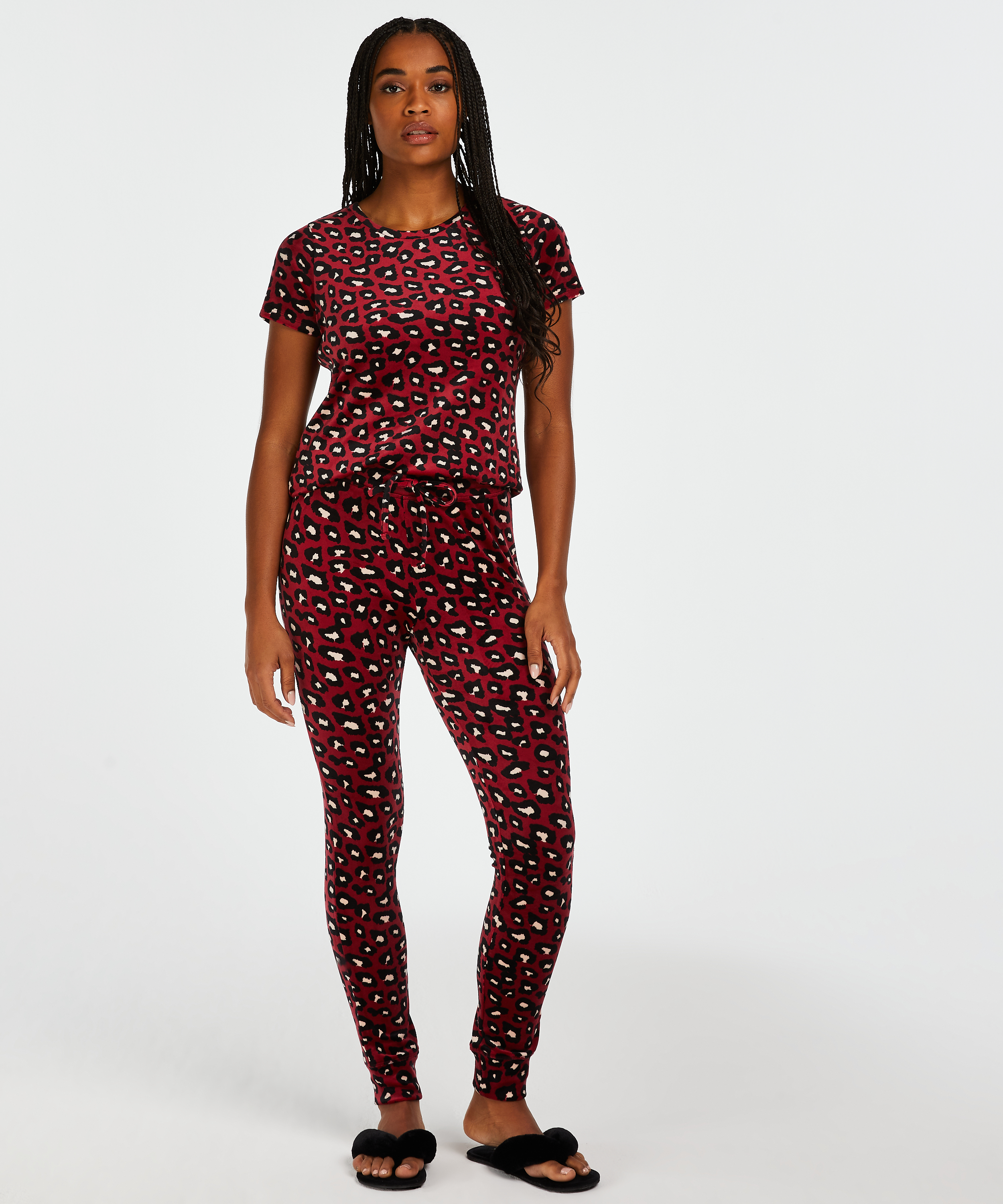 Welurowy top, Czerwony, main