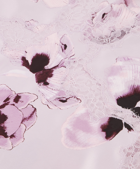 Satynowy top na ramiączkach, Fioletowy