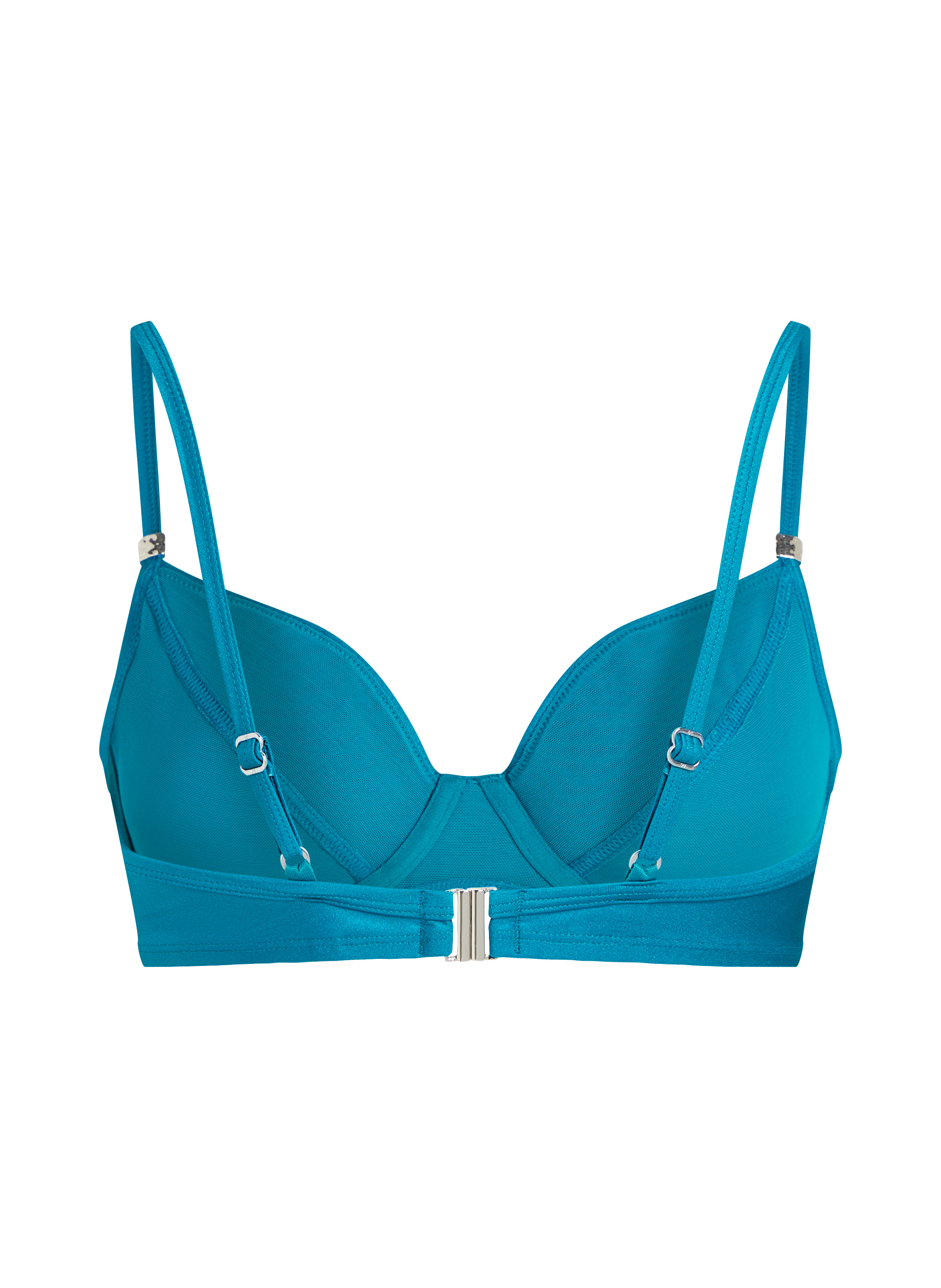 Nieusztywniany stanik bikini z fiszbinami Aqua, Zielony, main