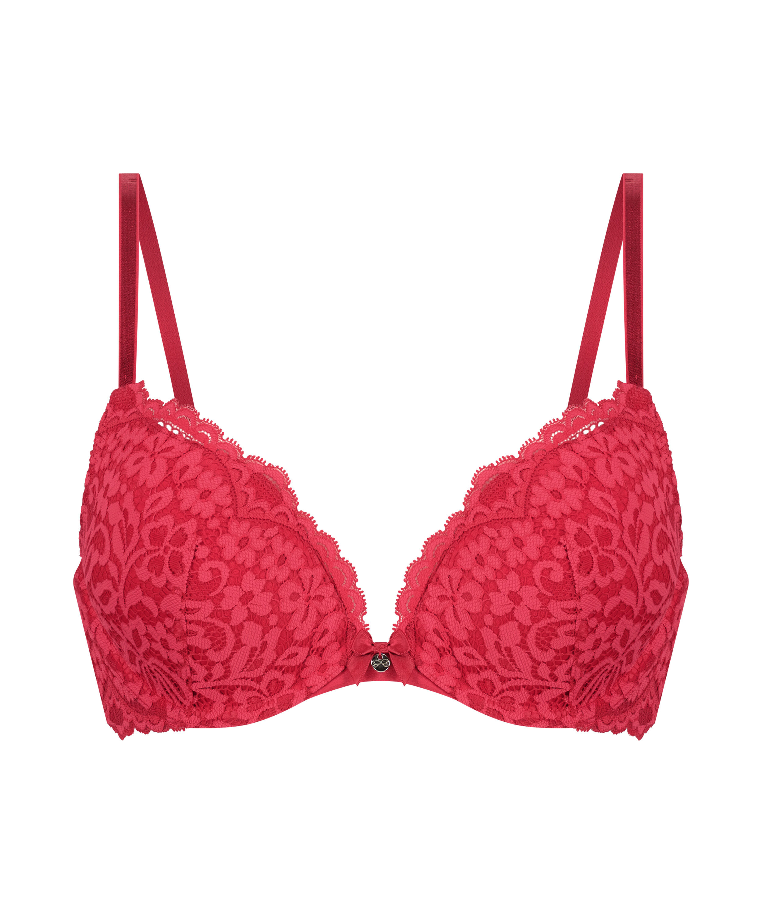 Biustonosz usztywniany push-up Rose, Czerwony