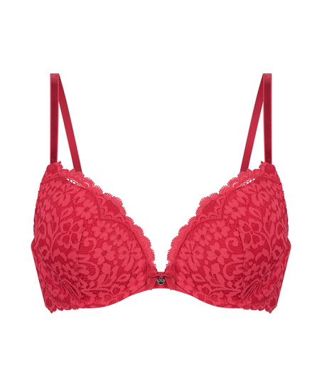 Biustonosz usztywniany push-up Rose, Czerwony