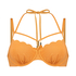 G&oacute;ra od bikini z lureksu w kształcie muszelki, Pomarańczowy