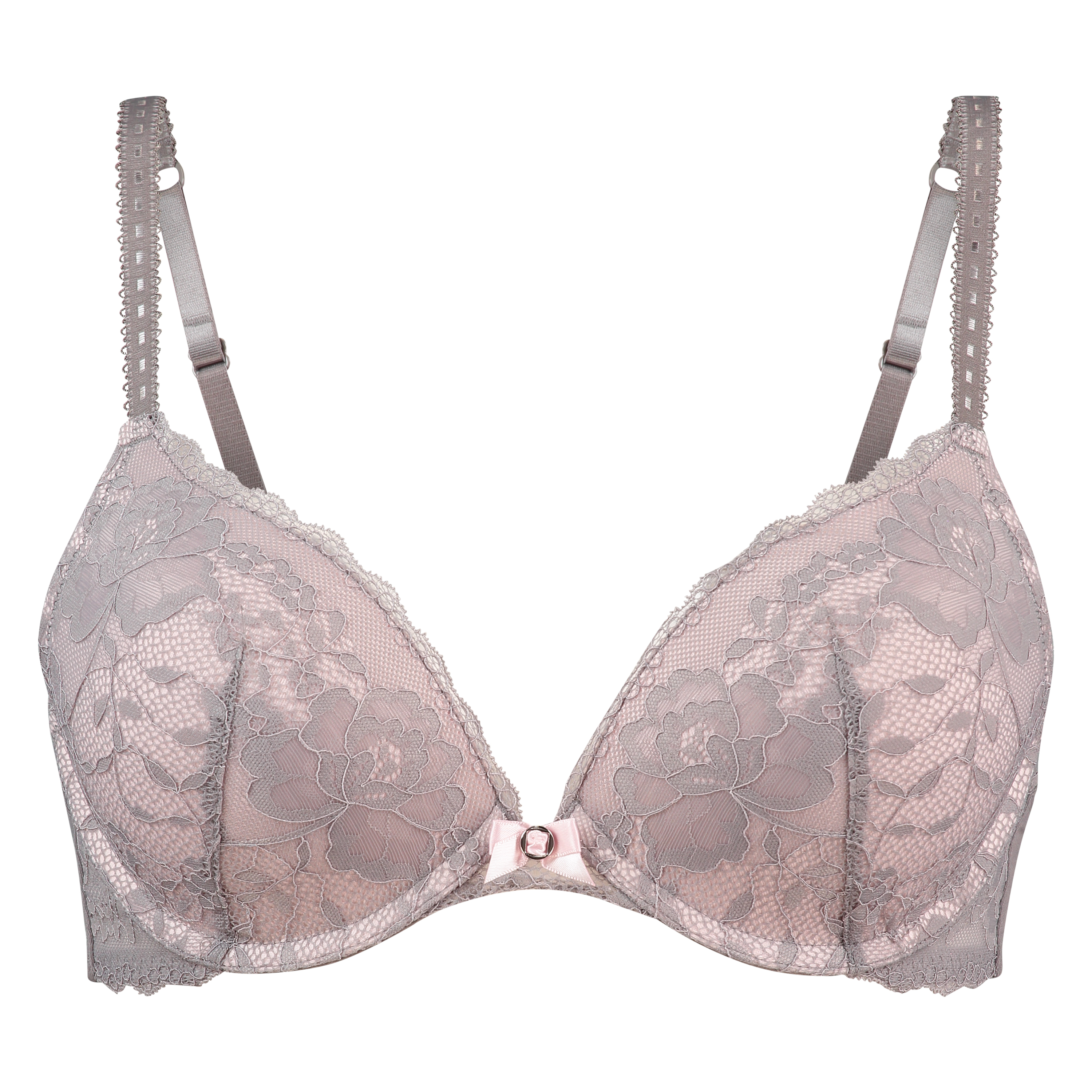 Theresa Padded Underwired Push-Up Bra, Szary, main