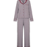 Pyjama Set Poplin Ruffle, Fioletowy