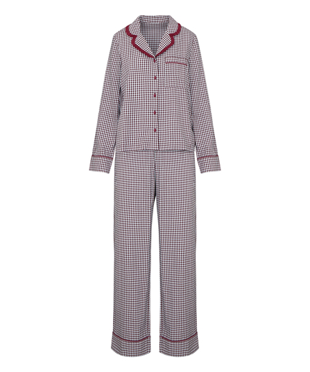Pyjama Set Poplin Ruffle, Fioletowy