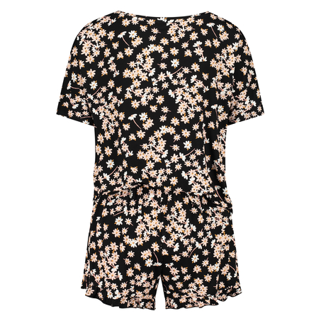 Piżama z szortami, Czarny