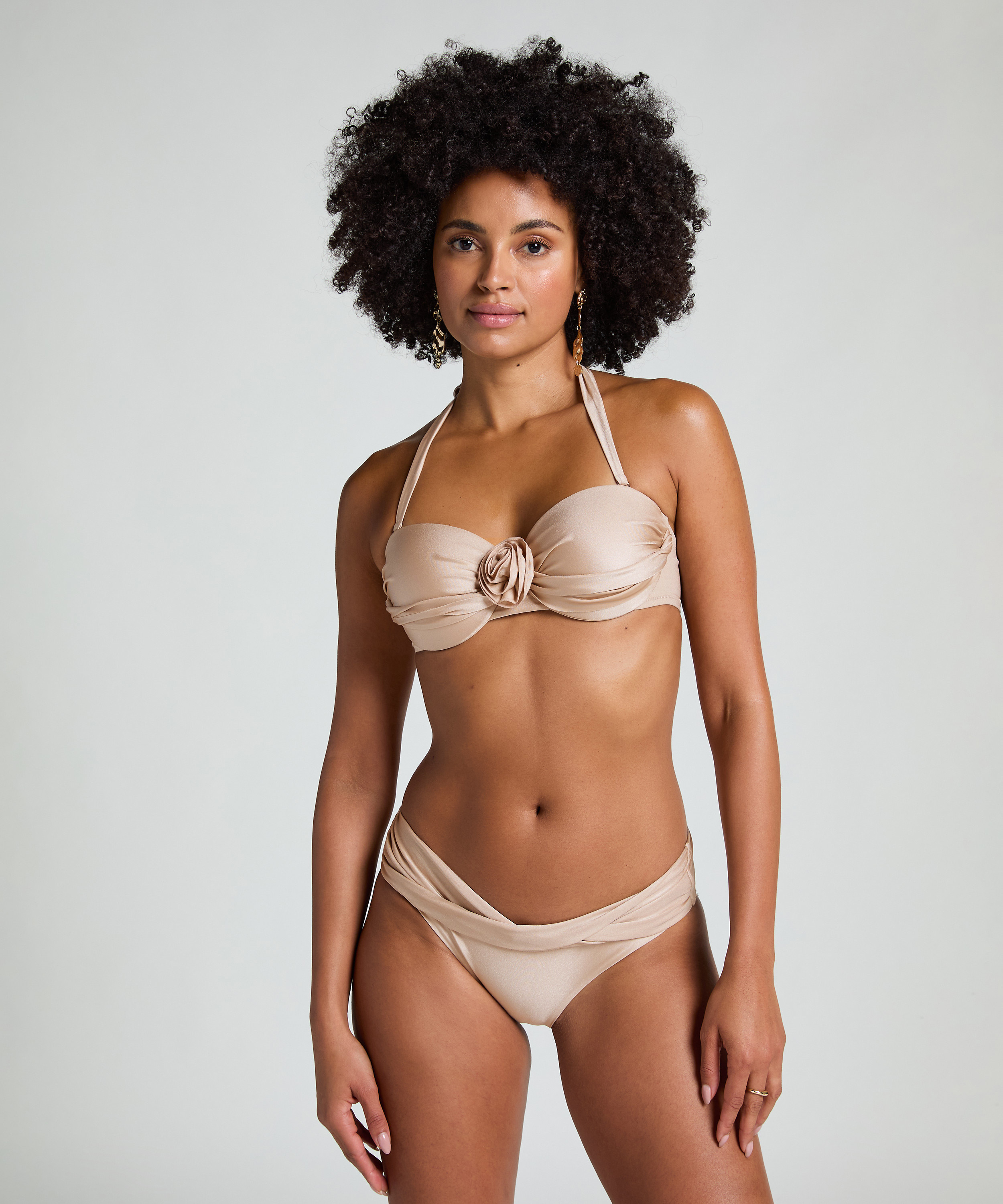 Top od bikini Lima Bandeau, Beżowy, main