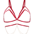 Chain Top Bralette, Czerwony