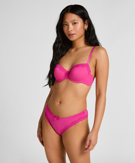 Biustonosz usztywniany z fiszbinami Lola, R&oacute;żowy