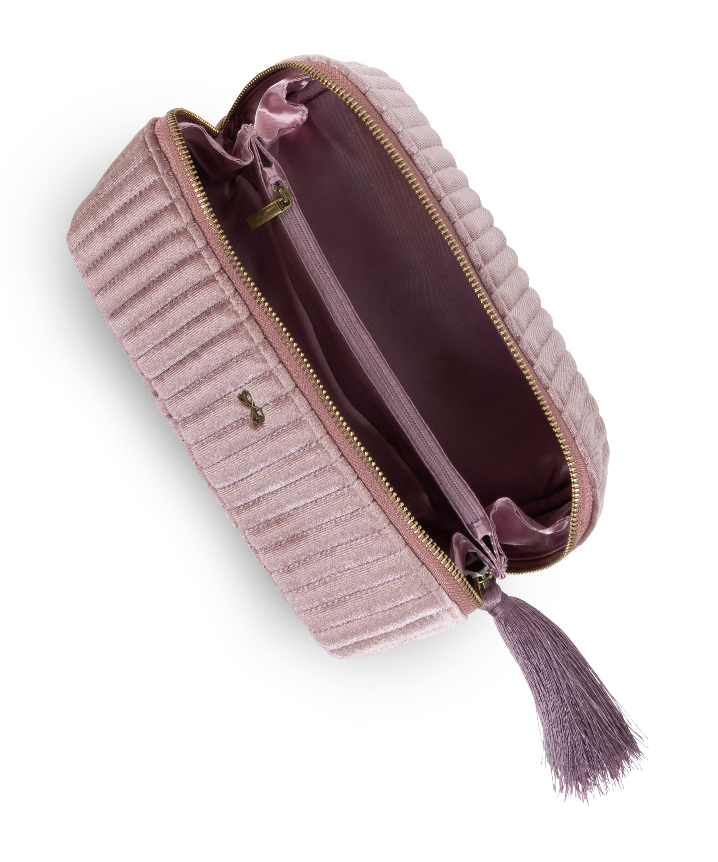 Velvet Make-Up Bag, R&oacute;żowy, main