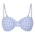 Usztywniany Biustonosz Bikini z Fiszbinami Amalfi, Niebieski