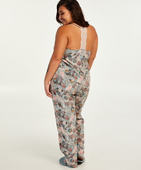 Tkane spodnie od piżamy dla niskich os&oacute;b, Szary