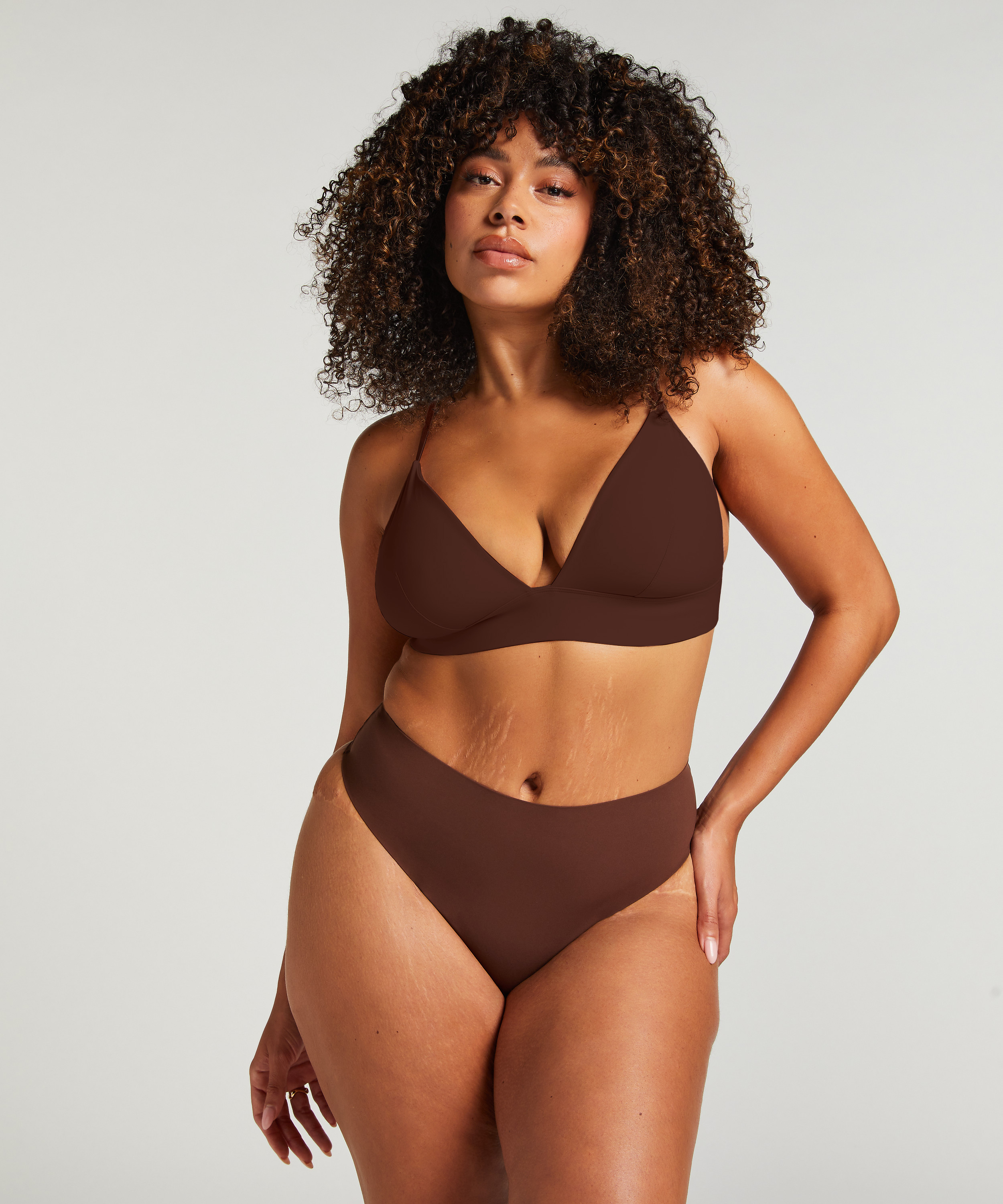 Tr&oacute;jkąt Bralette Smooth, Brązowy, main