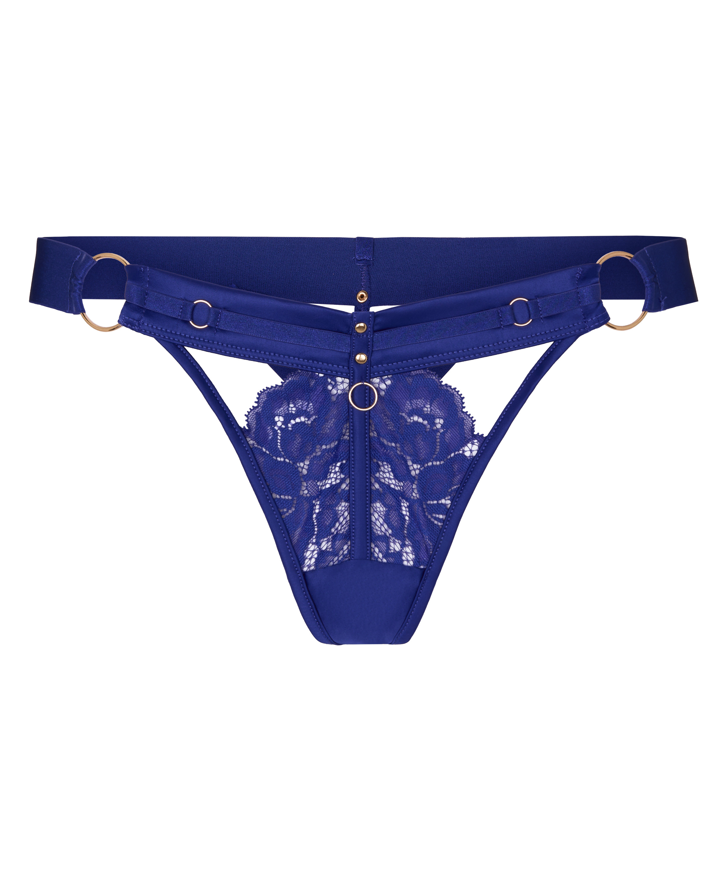 Stringi Emmeline z Wysokim Krojem, Niebieski, main