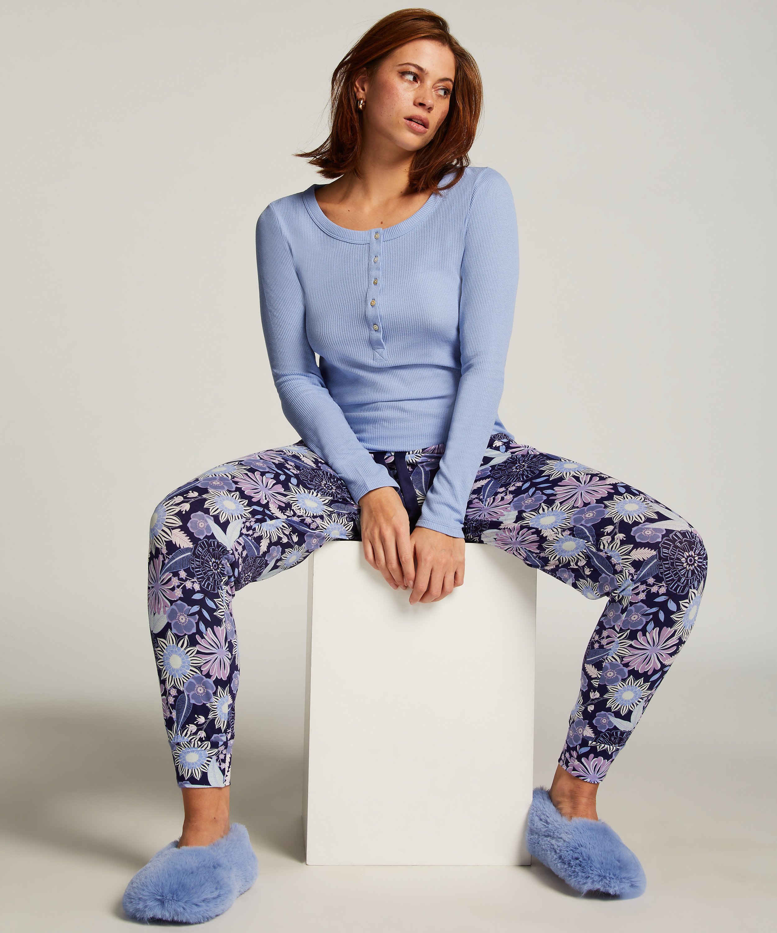 Jersey Pyjama Pants, Niebieski, main