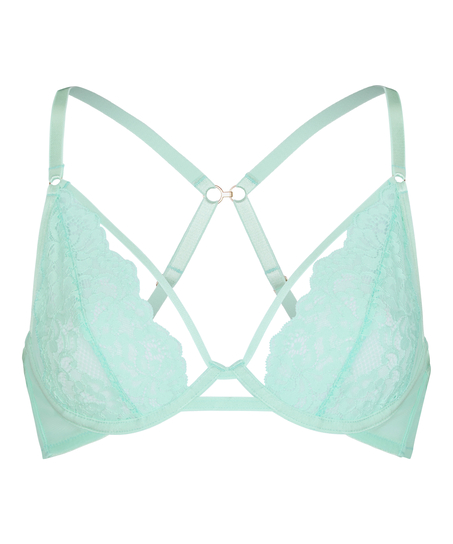 Nieusztywniany biustonosz z fiszbinami Cinnamon, Zielony