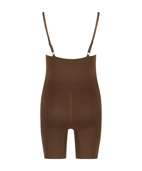 Bezszwowe body podkreślające figurę z wysoko wyciętymi nogawkami, Czerwony