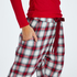 Twill Check Pyjama Pants, Czerwony