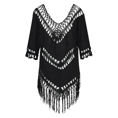 Fringe Tunic, Czarny