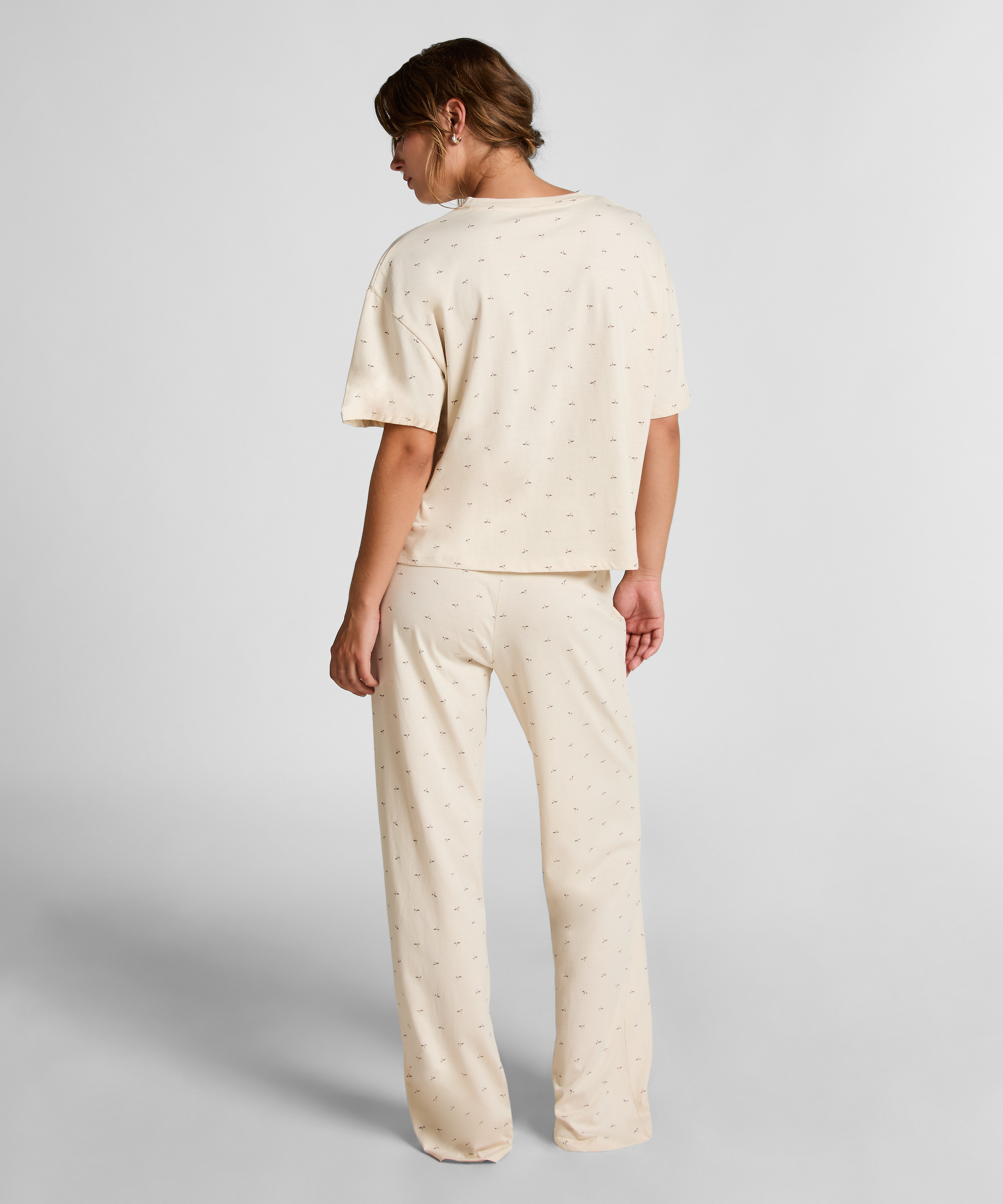 Dżersejowy zestaw piżamowy, Biały, main