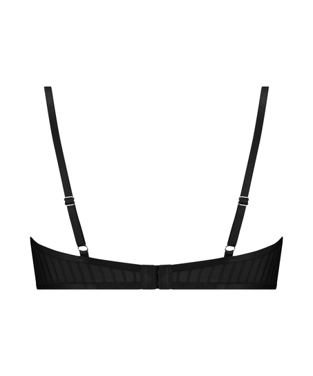 Częściowo usztywniony biustonosz z fiszbinami Dana, Czarny