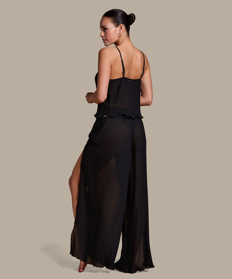 Spodnie plisowane, Czarny