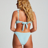 Kr&oacute;tki top bikini Crinkle, Niebieski