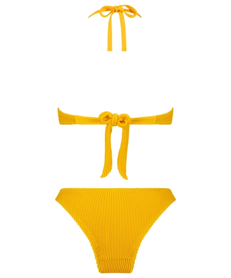 Kr&oacute;tki komplet bikini Crinkle, Ż&oacute;łty