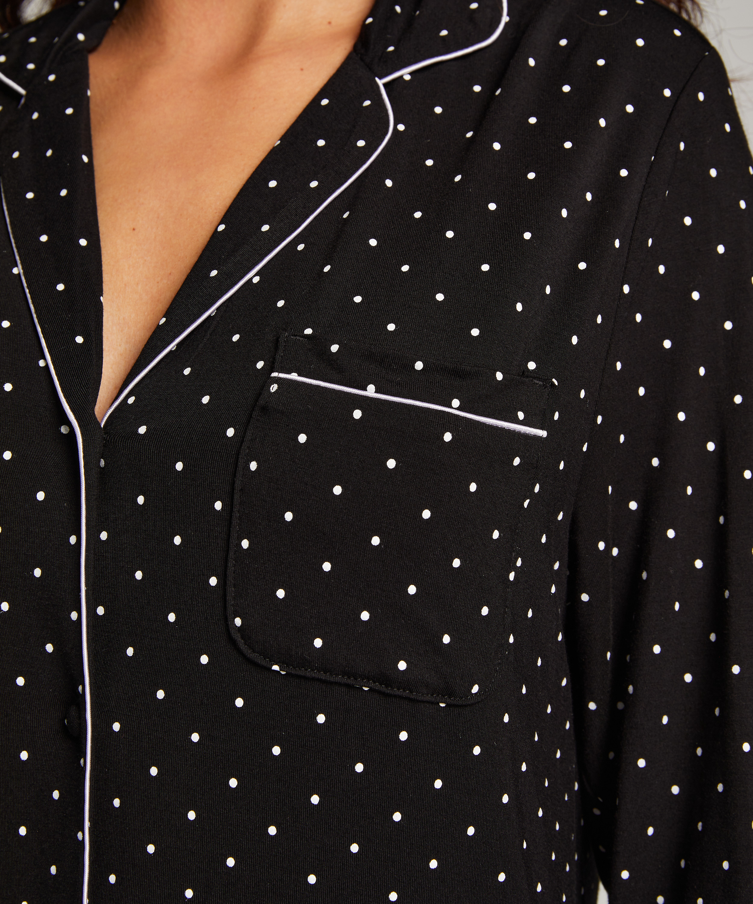 Sukienka Essential z dżerseju z długim rękawem, Czarny, main