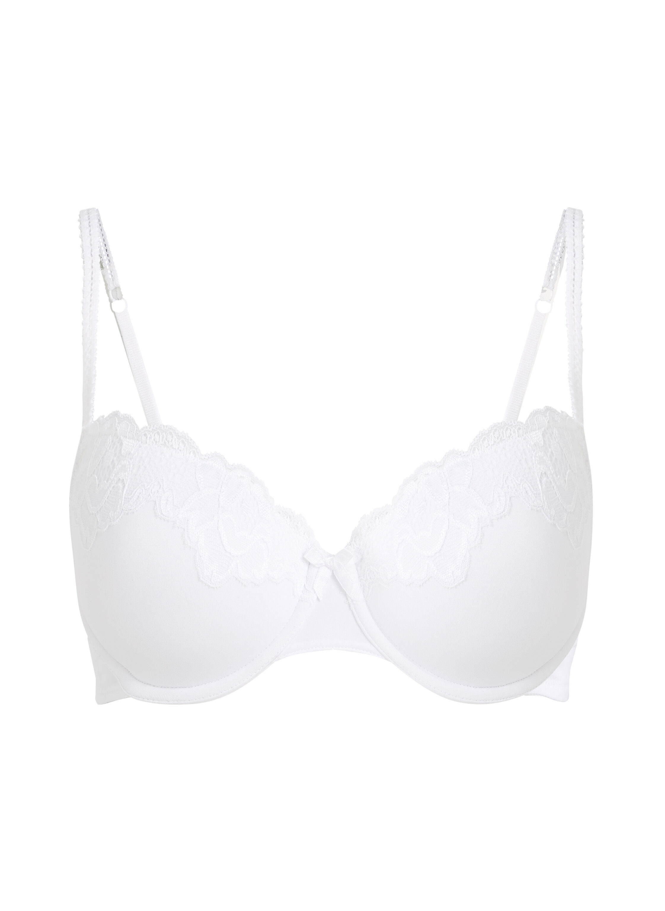Biustonosz usztywniany z fiszbinami Secret Lace, Biały