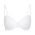 Biustonosz usztywniany z fiszbinami Secret Lace, Biały