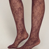 Rajstopy Allover Lace Fishnet, Fioletowy