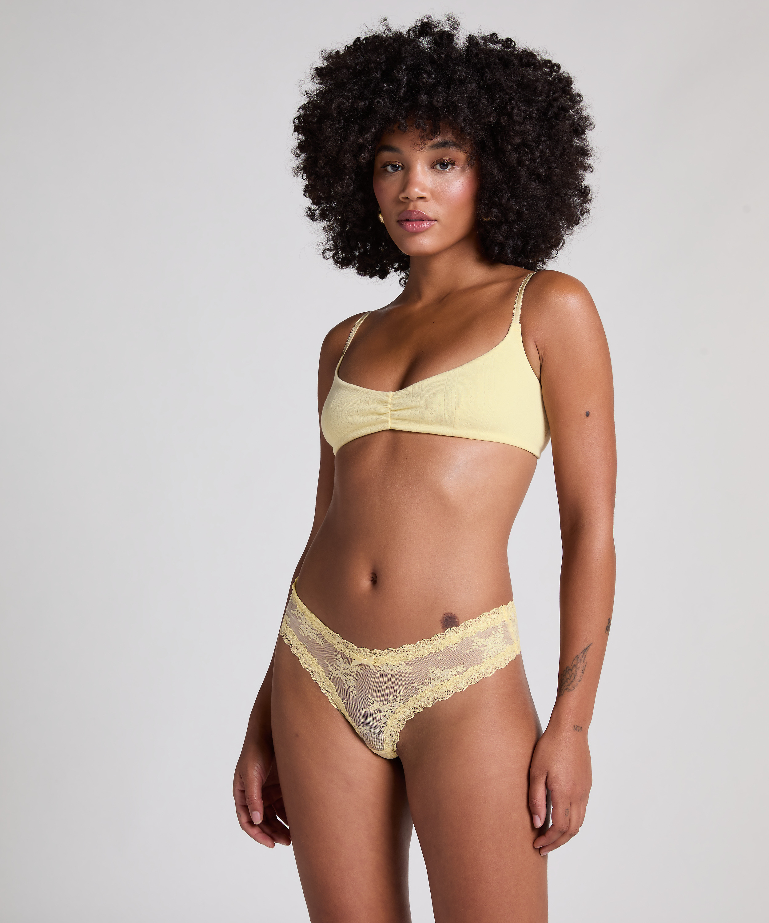 Brazyliany V-shape Mesh, Ż&oacute;łty, main