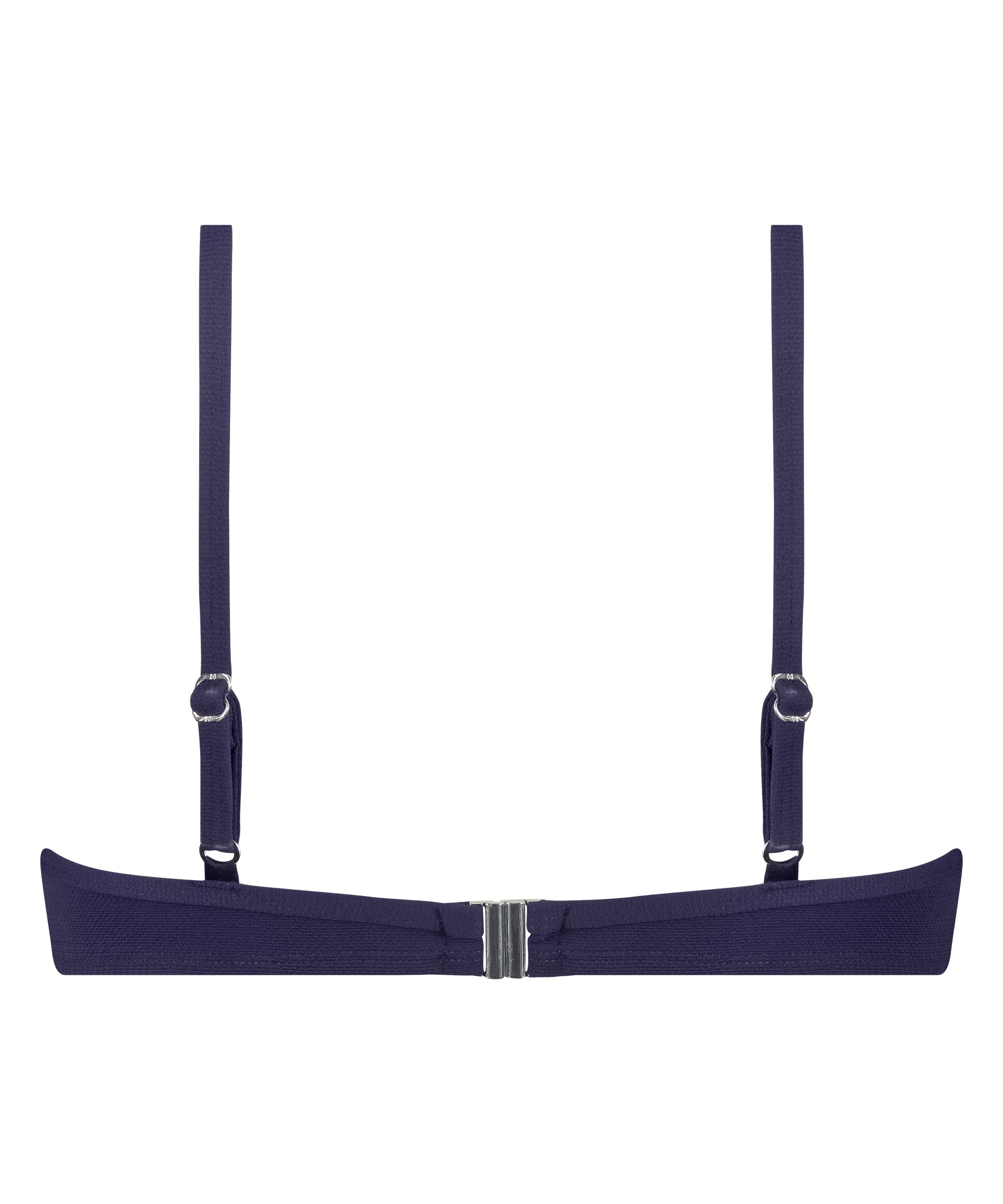 Scallop biustonosz bikini z wkładkami i fiszbinami, Niebieski, main