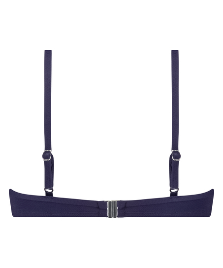 Scallop biustonosz bikini z wkładkami i fiszbinami, Niebieski