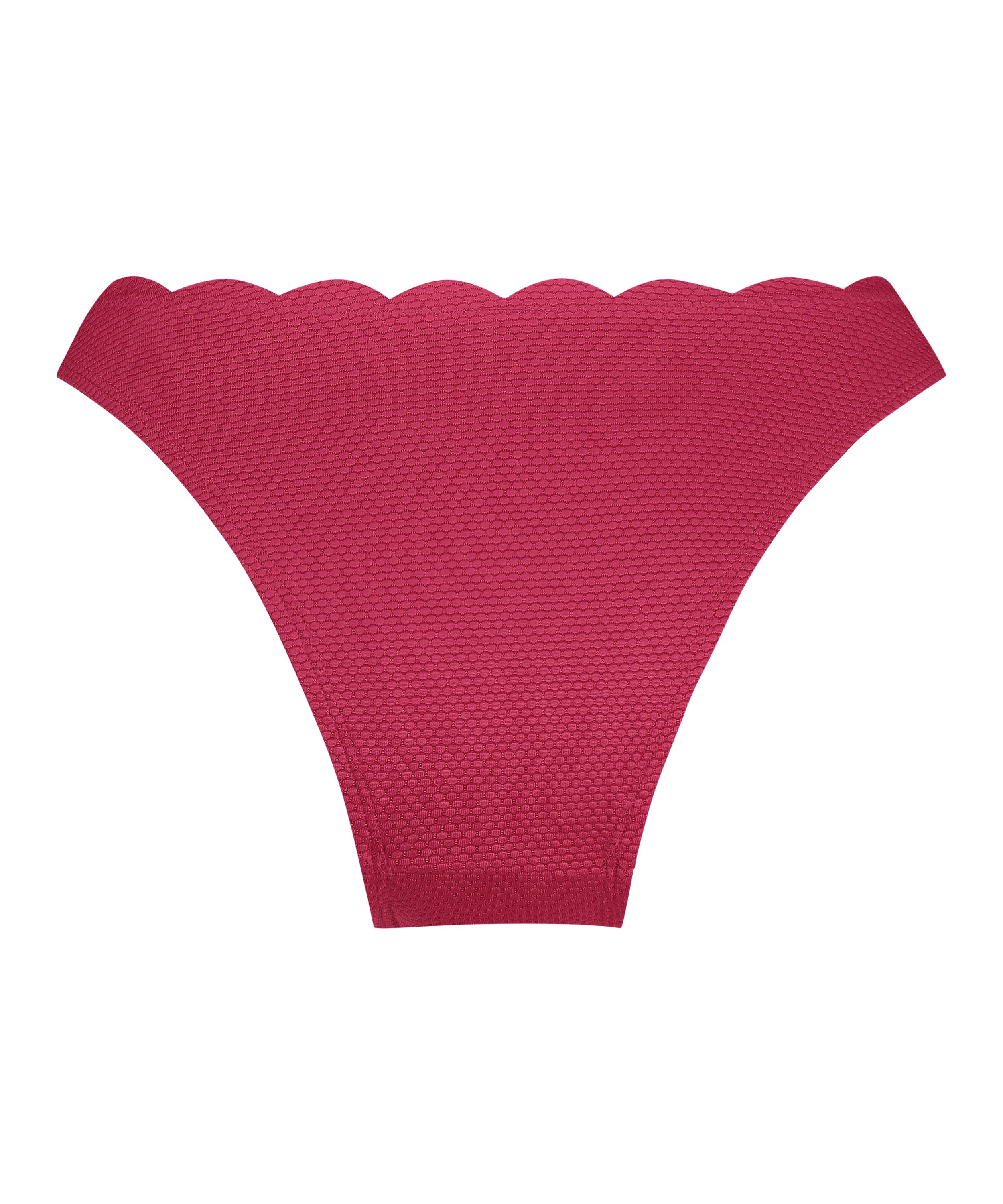 Majtki Bikini Wysoko Krojona Scallop, R&oacute;żowy, main