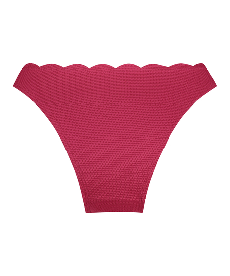 Majtki Bikini Wysoko Krojona Scallop, R&oacute;żowy