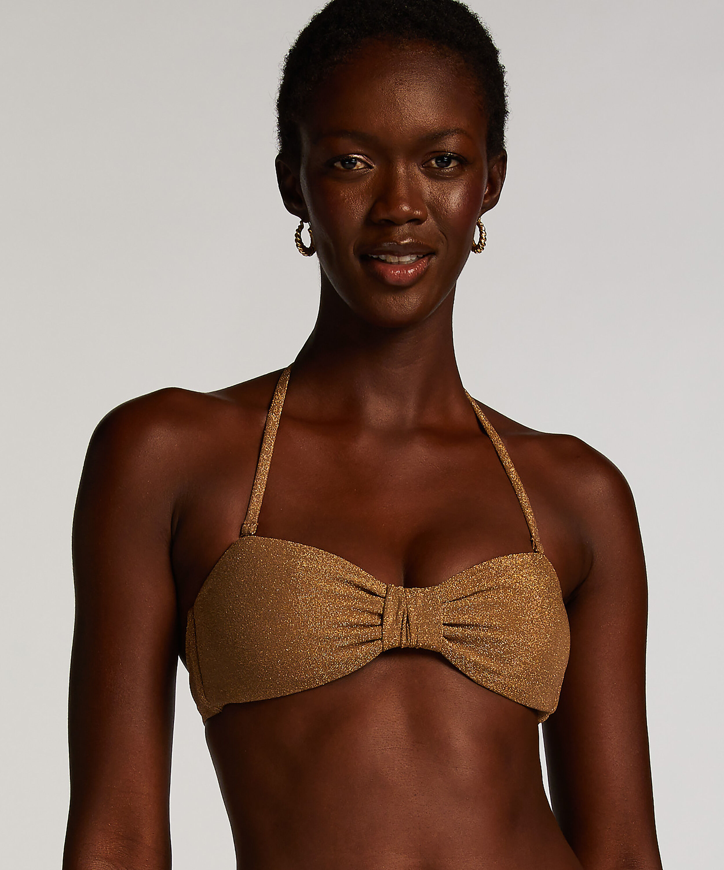 G&oacute;ra od bikini bandeau Goldie Shimmer, Ż&oacute;łty