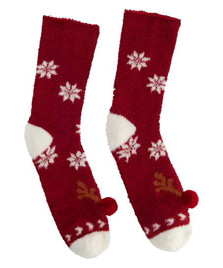 Christmas Cosy Socks, Czerwony