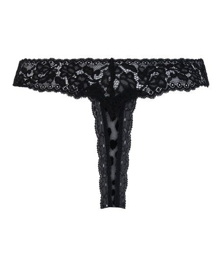 Marina Extra Low Thong, Czarny