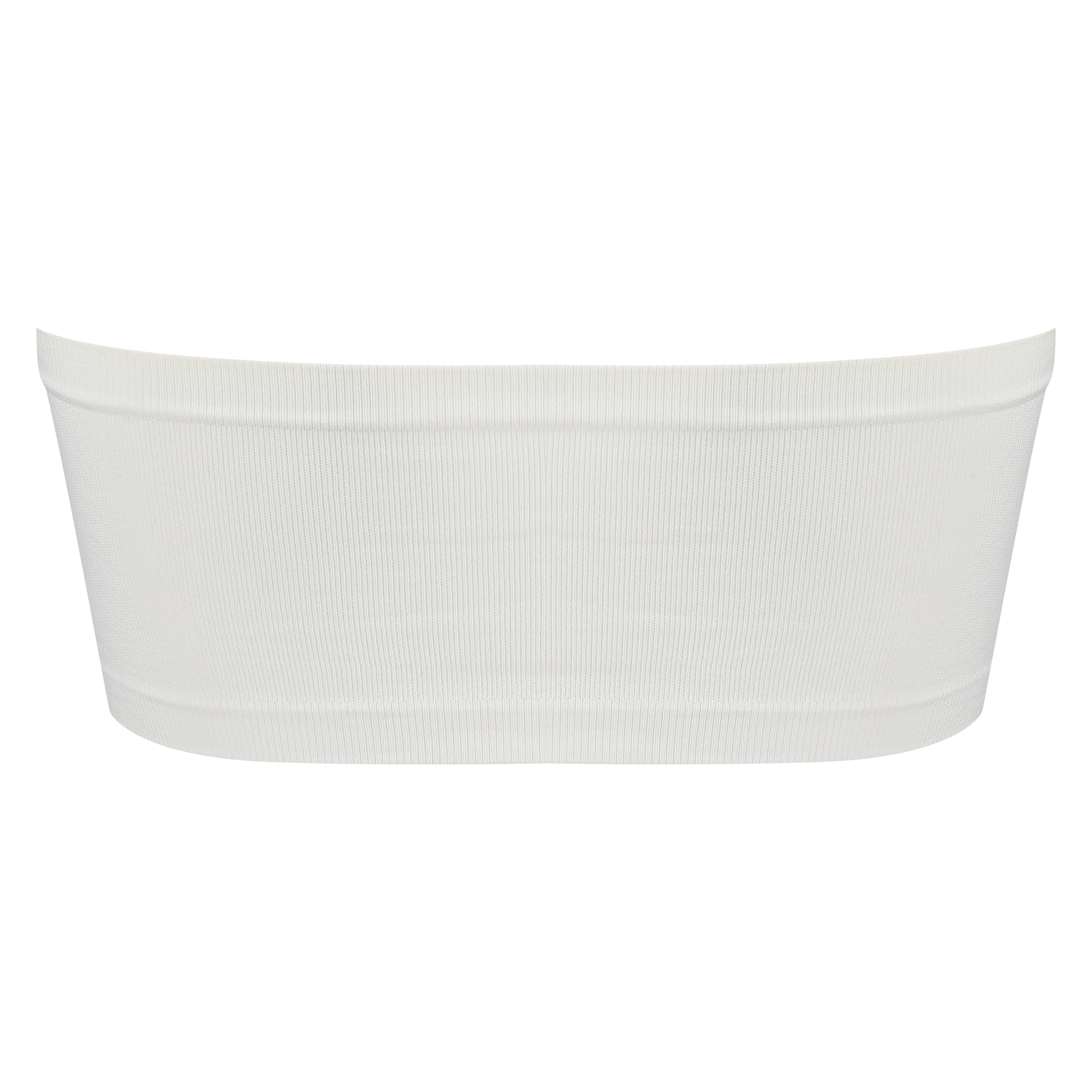 Bezszwowy top bandeau, Biały, main