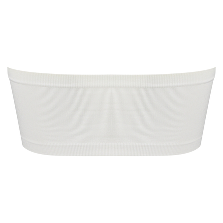 Bezszwowy top bandeau, Biały