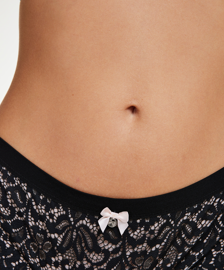 Stringi bokserki Rose, Czarny