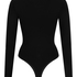Bezszwowe body ze stringami Shaping, Czarny