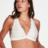 Halter racerback bralette, Biały